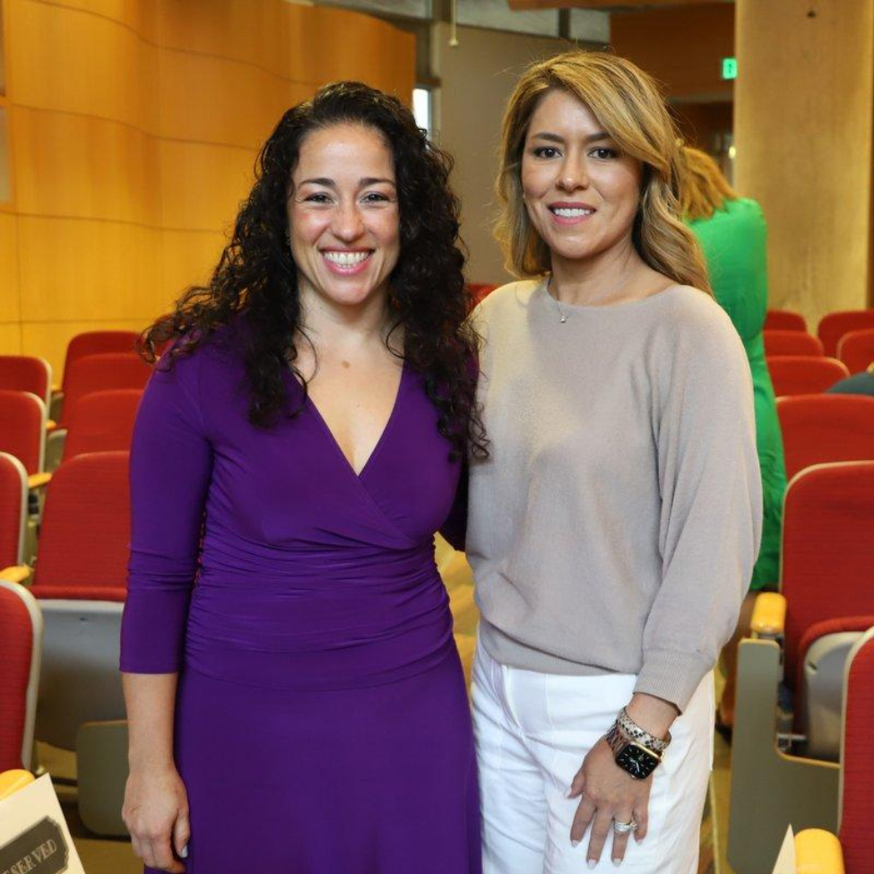 Pictured (L-R): Rosa Gonzalez-Guarda, PhD, MPH, RN, with Carla Diaz-Lewis, who along with her husband, established the lectureship series through a gift. (Photo by Merve Erten/UTHealth Houston) Pictured (L-R): Rosa Gonzalez-Guarda, PhD, MPH, RN, with Carla Diaz-Lewis, who along with her husband, established the lectureship series through a gift. (Photo by Merve Erten/UTHealth Houston)